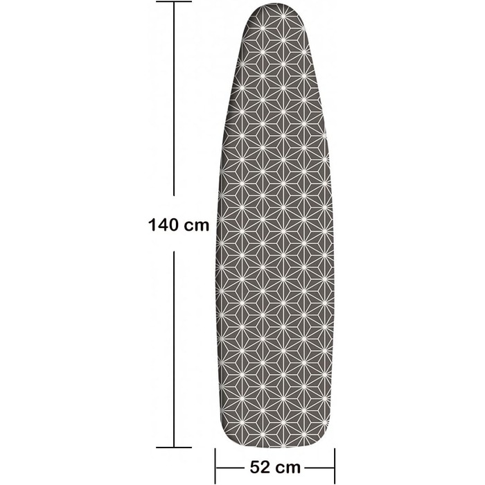 Сучасний чохол для прасувальної дошки Vinsani Multi Fit 100% бавовна 140x52 см, Grey Star, ЄС