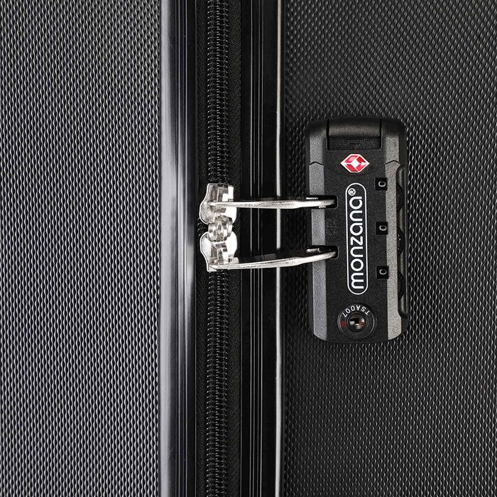 Набір валіз Monzana® 3шт Exopack з TSA замком, коліщата 4 шт, ручки з гелю, розміри M-L-XL, валіза-троль, валіза для подорожей