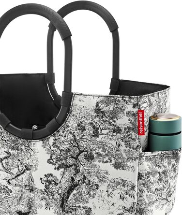 Сумка Reisenthel Loopshopper L – містка та стійка, з відділеннями з перероблених PET-пляшок, водонепроникна, сіра (Jacquard Grey)