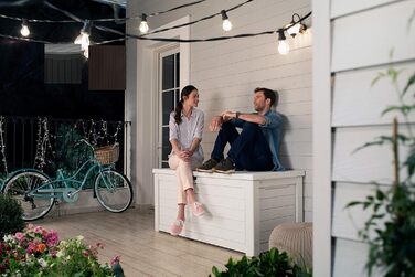 Ящик для зберігання садовий Koll Living Gartenbox 623 л, білий - міцний, з газовими амортизаторами, витримує до 272 кг