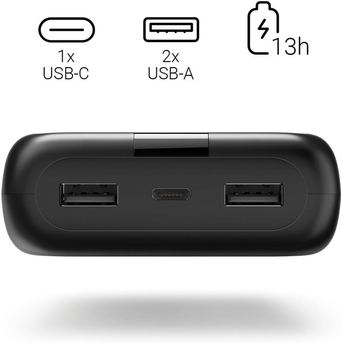 Портативний зарядний пристрій, антрацит, 24000mAh, USB-C, 2 шт.