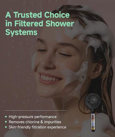 Фільтр для душу SunCleanse з ручним душем, 9 режимів, знімний, для жорсткої води, чорний матовий