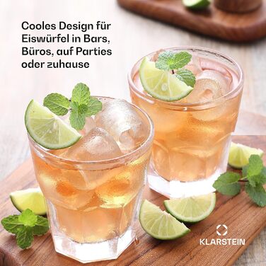 Машина для льоду Klarstein для дому, кемпінгу та ресторану: швидка міні-машина для льоду, професійна, самоочисна, 2.3л контейнер, 15 кг/24 год, чорна