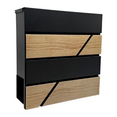 Скринниця Relaxdays з імітацією дерева та відсіком для газет