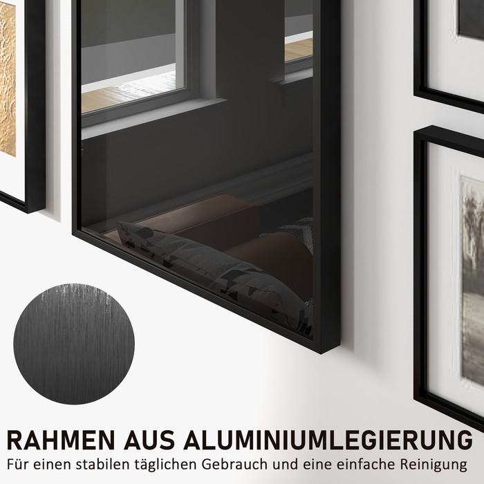 Вітрина для трикотажу HOMCOM - зручна стійка для одягу з алюмінієвою рамою та захисною акриловою передньою панеллю, що не вигоряє на сонці. Чорного кольору.