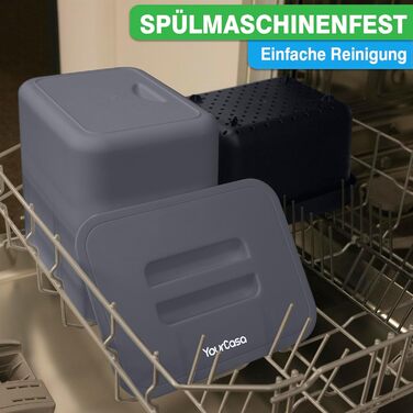 Кухонний компостер YourCasa 7 л - можна мити в посудомийній машині, антрацит