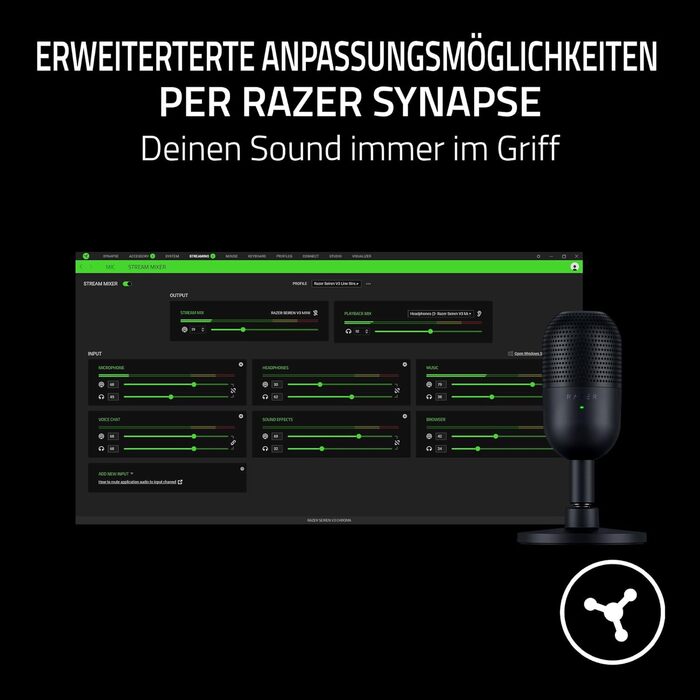 Мікрофон Razer Seiren V3 Mini - компактний USB мікрофон для стрімінгу та запису