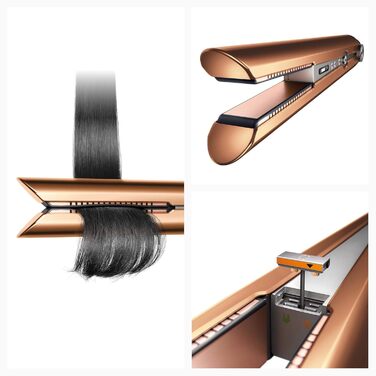 Випрямляч для волосся Dyson Corrale Copper мідний, бездротовий, з гнучкими пластинами