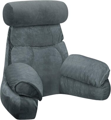 Підлогове крісло-мішок для читання, 67x30 см (Сірий, 63x22 см)