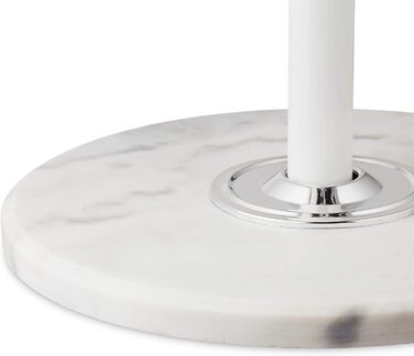 Стійка для одягу Relaxdays з підставкою для парасольки, 16 гачків, 176,5 x 36,5 см, мармурова основа, золота/біла