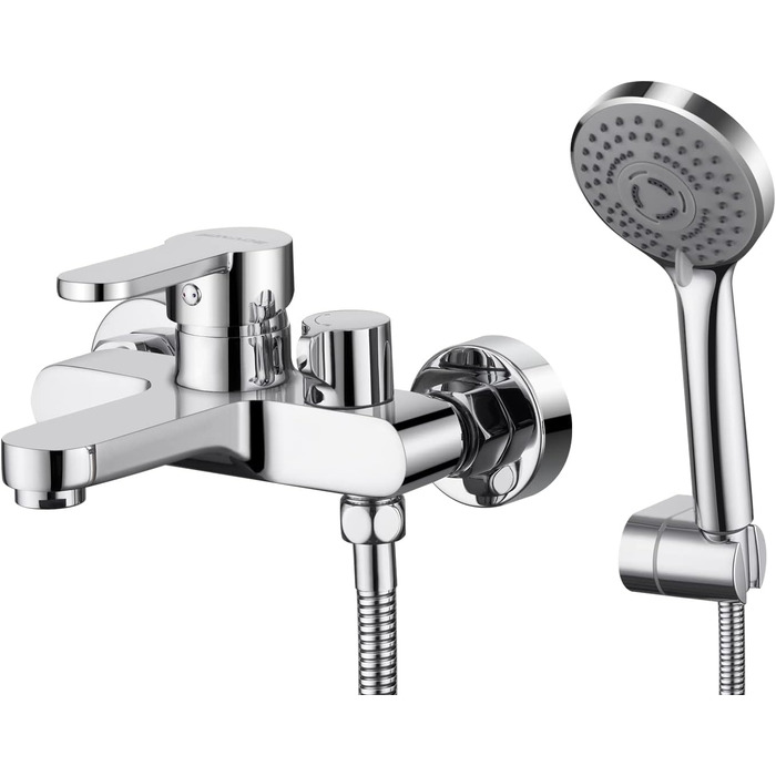 Змішувач для ванни з тропічною дощурою, набір для ванної кімнати (хром) BS111