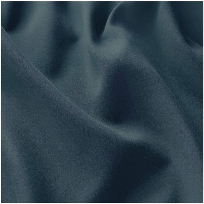 Домашній texland декоративний шарф з петлями і воланами однотонний непрозорий, але напівпрозорий-завіса натуральний матовий однотонний-шарф з петлями для штор Тип117 (HxB 245x140 см, темно-сірий Petrol)