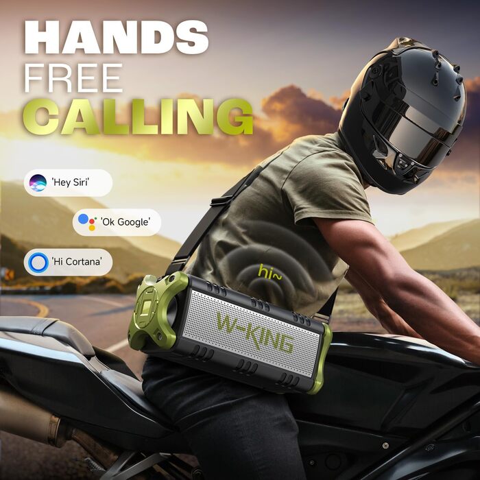 W-KING Портативна Bluetooth Колонка 90W, Вологостійка IPX6, 40 годин, Powerbank, NFC, AUX, TF, Зелена