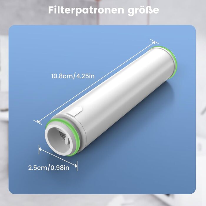 Фільтр для душу DIGIROOT 15 шарів для жорсткої води, видаляє хлор та важкі метали (2 шт.)