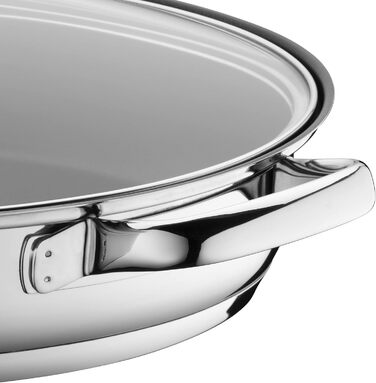 Сковорода Schmorpfanne 28 см Induktion WMF Devil з кришкою, 5л, Cromargan нержавіюча сталь з покриттям, для духовки, високий борт