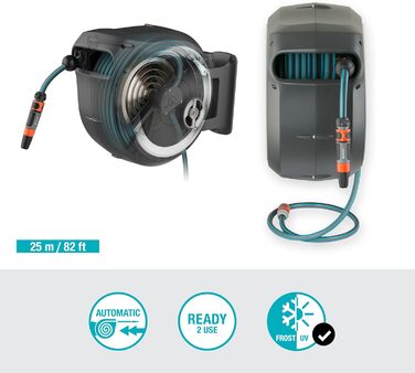 Набір для поливу Gardena RollUp M/L 25 м: шланг, бокс, монтаж, для великих садів