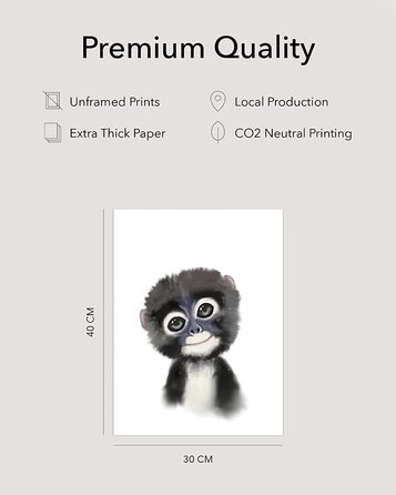 Набір з 6 постерів на стіну для дитячої кімнати Hambient: Африканські тварини, 30x40 см (без рамки)