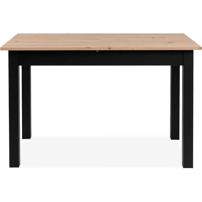 Столовий стіл Esszimmertisch Crawley III Sonoma Eiche 120 см - розсувний, кутовий, з висувною частиною, колір Artisan / Чорний