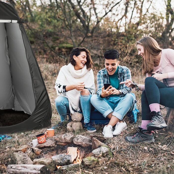 Складаний туалетний намет Trintion: портативна душова та роздягальня з UV-захистом для кемпінгу, пляжу та відпочинку на природі, з сумкою для перенесення