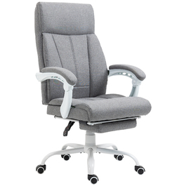 Ергономічне письмове крісло HOMCOM Office Chair з регульованою спинкою на 155° і функцією відкидання, регулюється по висоті для комфорту