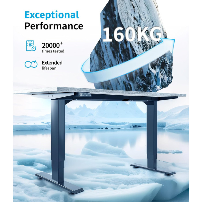 Електричний стіл MAIDeSITe T2 Pro Plus (Чорний) з регулюванням висоти, 2 мотори, 4 пам'яті, нагадування про зміну положення