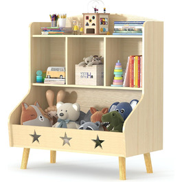 Дитяча полиця для іграшок та книг Garden 4 you, 3 відкриті полиці, 63x30x60 см (Білий/Бежевий)