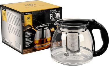 Скляна чайник Karl Hausmann з ситечком - 2л - Стильний дизайн, преміум якість