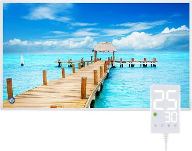 Інфрачервовий обігрівач Hocosyme: Швидкий нагрів до 120°C, з термостатом, 1000W, для спальні, офісу, кухні, ванної кімнати