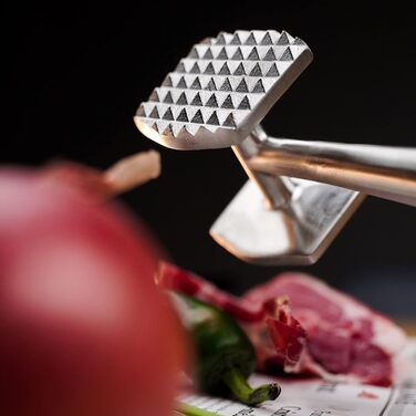 М'ясорубка PassionTech - з нержавіючої сталі, двостороння, можна мити в посудомийній машині - ідеально підходить для шніцелів, стейків, котлет (60 символів)