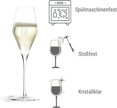 Набір з 6 келихів для шампанського 290 мл, Quatrophil Stölzle Lausitz
