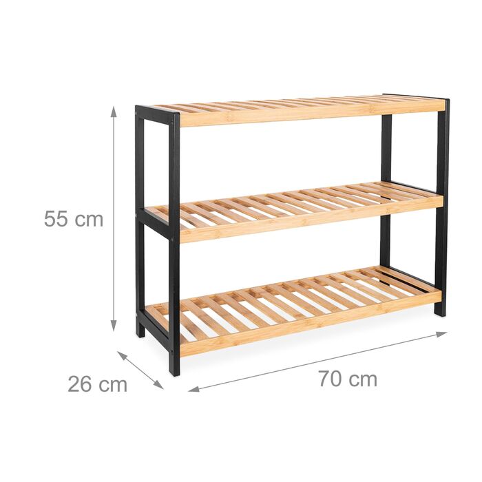 Стелаж для взуття Relaxdays з бамбука
