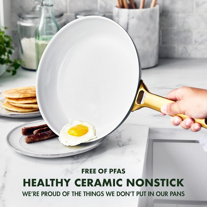 GreenPan Padova Reserve сковорода з антипригарним покриттям Harteloxierte, 20 см, індукція, без PFAS, золотий грифель, для плити та духовки