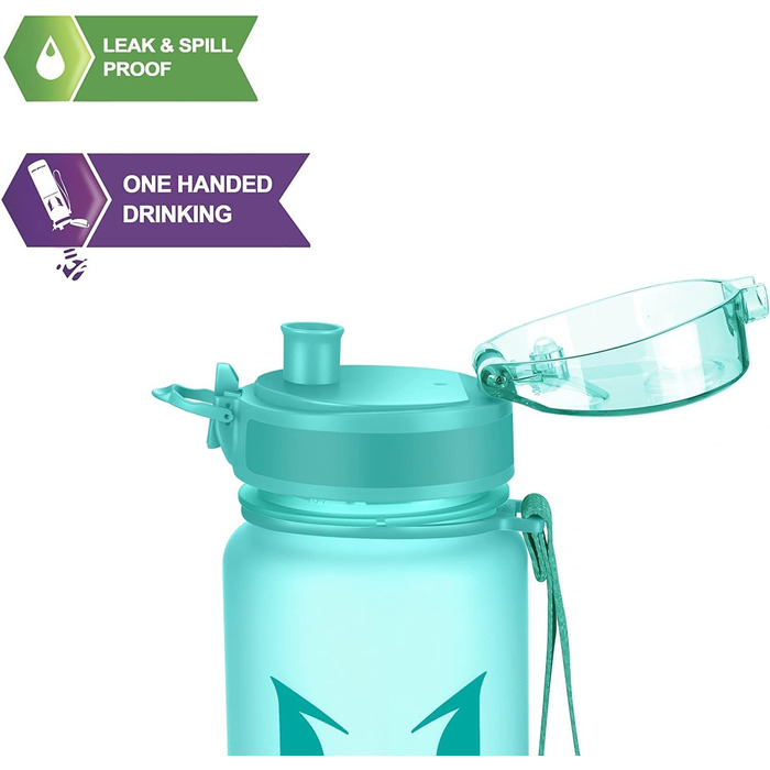 Пляшка для пиття Super Sparrow-пляшка для води об'ємом 1,5 л, герметична-спортивна пляшка без бісфенолу А / Школа, спорт, вода, велосипед (2-матова м'ята)