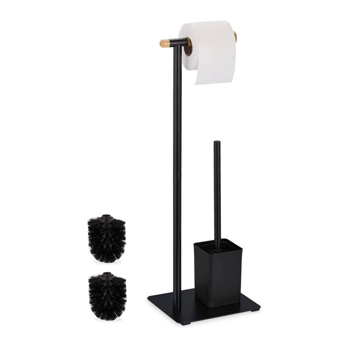 Набір для туалету Relaxdays з бамбука та нержавіючої сталі