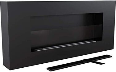 Біокамін Delta Flat Black 400х900 см 0,4 л Настінний камін Протестовано TV Вітрифікація