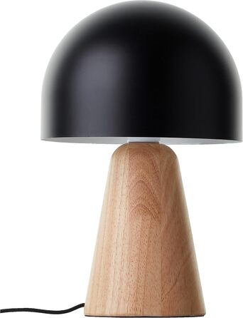 Настільна лампа Lightbox Mushroom, травертин, 31см, E14, Чорний/Натуральний