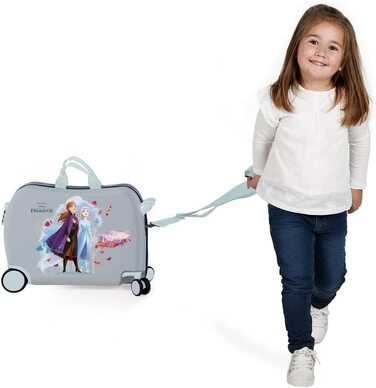 Дитяча сумка Disney Frozen Крижана королева Природа-це диво 50x39x20 смс жорсткий корпус з АБС комбінований замок 34L 2,1 кг 4 колеса Ручна поклажа (синя, Дитяча сумка Destiny)
