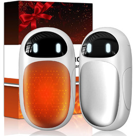 Електричні грілки для рук DDKJ - 2 шт. з LED-дисплеєм та 3 рівнями нагріву. Магнітні, багаторазові, для дітей, чоловіків, жінок. Білий великий екран.