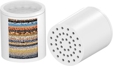 Набір мінеральних перлин YEAUPE для душу, фільтр від накипу, 4 шт. (2 фільтри), антибактеріальний, іонізація, мінералізація, pH-нейтральний