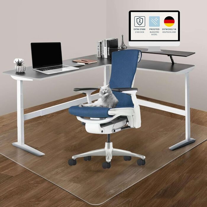 Захисна килимок під офісне крісло Artwelt, PVC, 190x120 см, антиковзаюча