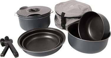 Набір кухонного посуду Bo-Camp 7-piece Camping Aluminium, Алюмінієвий, для кемпінгу та трекінгу