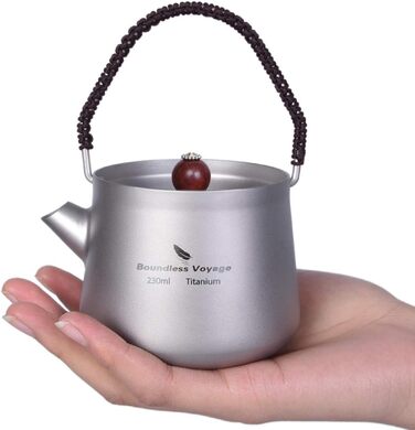 Безмежний туристичний пейзажний живопис Чайний сервіз Титановий чайник Титановий чайник Ультралегкий чайний набір кунг-фу Портативний домашній офіс для подорожей Контейнер для кави (Ti15101b)
