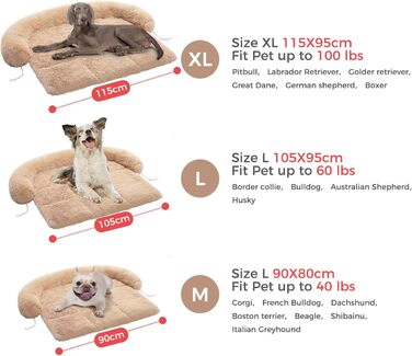 Дорожній диван-ліжко для собак, модульне ліжко для собак (XL 105 см, до 27 кг)