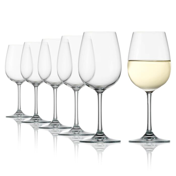 Бокали для білого вина Stölzle Lausitz Weinland 6 шт, 290 мл - Кришталеві келихи для червоного та білого вина, Німеччина