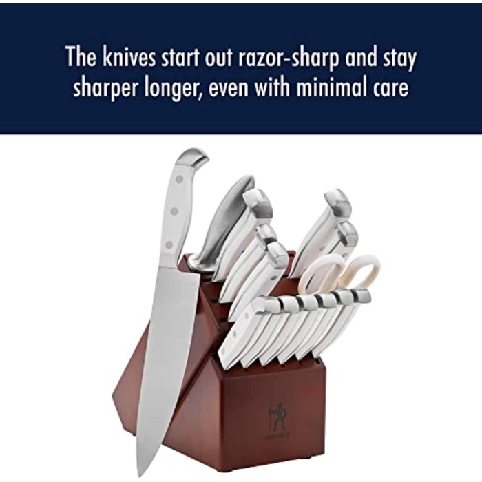 Набір кухонних ножів HENCKELS 17550-000, нержавіюча сталь, 15 предметів, білий