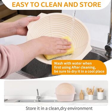 Набір для закваски хліба: 22см круглий та 23см овальний кошик для підйому тіста, скляна тара для закваски, аксесуари для випічки для початківців та хобі-пекарів, великий подарунковий набір для випічки