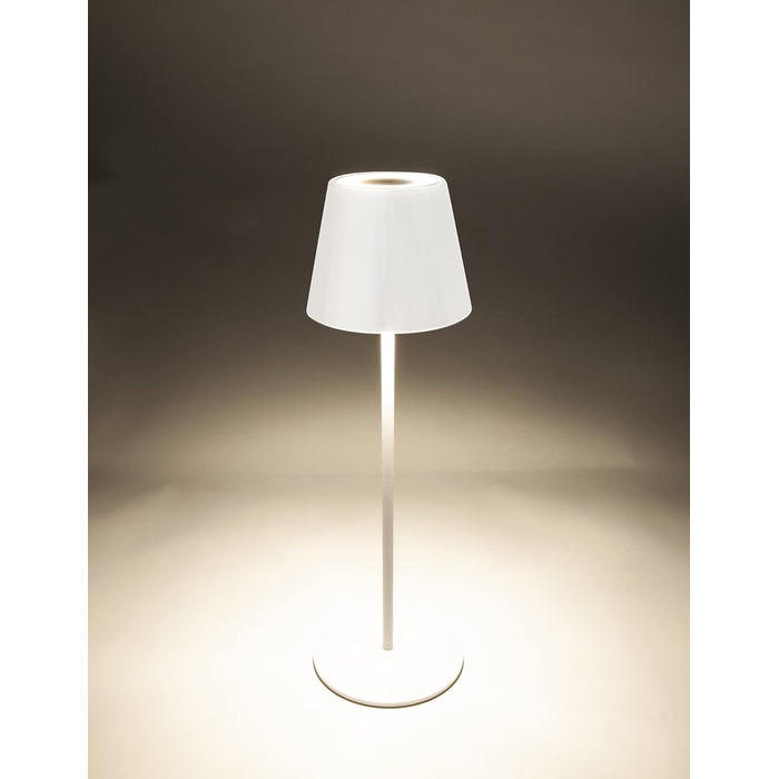 Торшер SCHWAIGER OTL200: LED-лампа, нічник, садовий світильник, RGB, сенсорне керування, акумулятор, диммування, тепле світло, IP44 (білий)