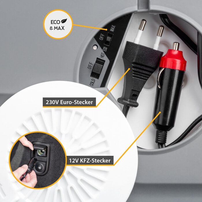 Автомобільний холодильник/термос First Austria 45L (12/230V), чорний - для кемпінгу, подорожей, фестивалів. З колесами.