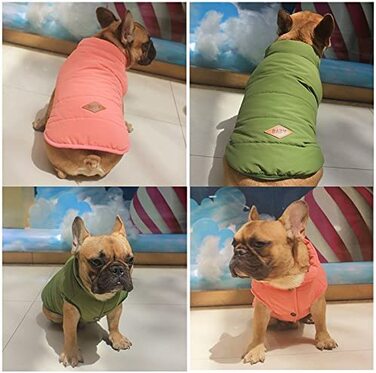 Тепла куртка для собак meioro, одяг для собак, затишна куртка для собак, зимове пальто з підкладкою, одяг для собак і кішок, теплий одяг для французького бульдога, мопса