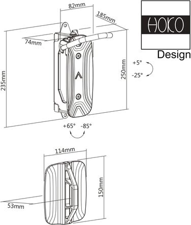 Настінне кріплення для велосипеда HOKO-VELO 35 із захистом задніх коліс у подарунок. Для звичайних велосипедів гібридні, MTB та BMX велосипеди. Поворот убік, можливість завантаження до 35 кг (4 шт. и, навантаження 30 кг)